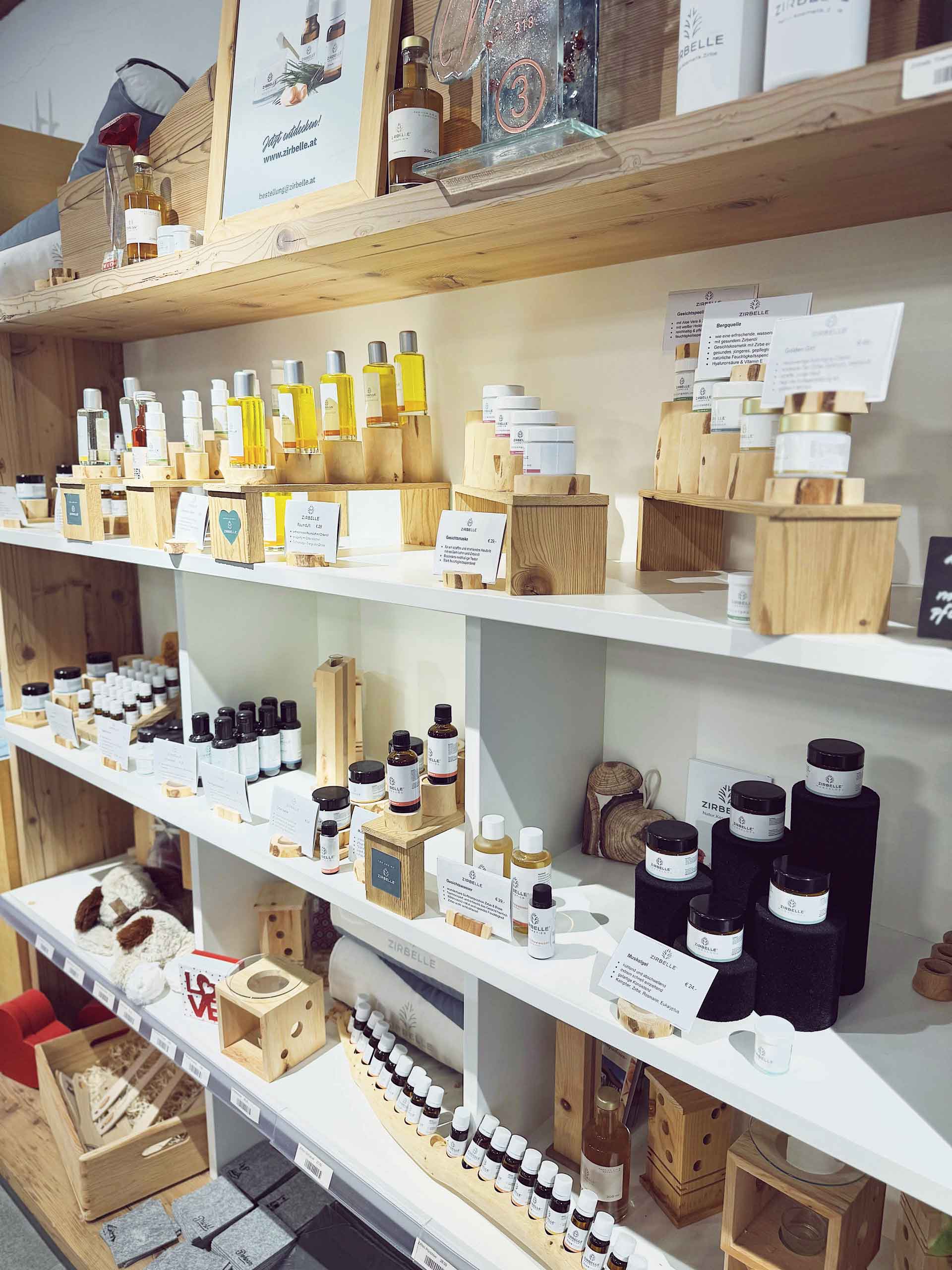 Zirbelle die Naturkosmetik Linie im Almschatz auf der Turracher Höhe